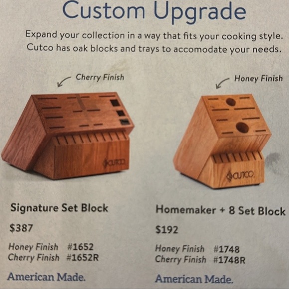 CUTCO ❤️ HOMEMAKER  +8 BlOCK IN CHERRY FINISH ( knives not included) - Picture 10 of 10